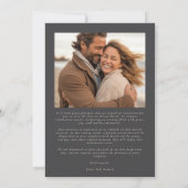 Formal Elegant Calligraphy Black Tie Photo Save The Date (Rückseite)