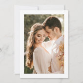 Formal Elegant Calligraphy Wedding Website Photo Save The Date (Rückseite)