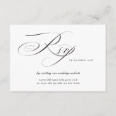 Formal Elegant Calligraphy Wedding Website QR CODE RSVP Karte (Vorderseite)