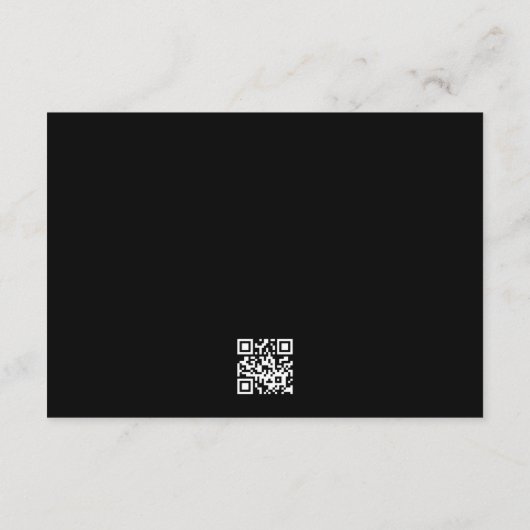 Formal Elegant Calligraphy Wedding Website QR CODE RSVP Karte (Rückseite)