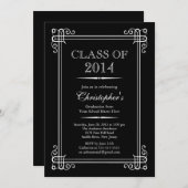 Formal Elegant Class of 2014 Graduation Party Einladung (Vorne/Hinten)