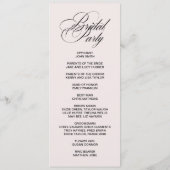 Formal Elegant double side program card Programm (Rückseite)