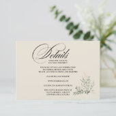 Formal Elegant Enclosure Card Details Begleitkarte (Stehend Vorderseite)