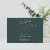 Formal Elegant Enclosure Card Details Begleitkarte (Stehend Vorderseite)