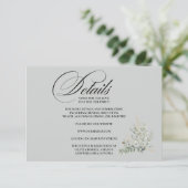 Formal Elegant Enclosure Card Details Begleitkarte (Stehend Vorderseite)