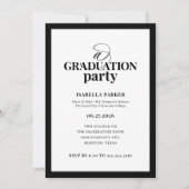 Formal Elegant Graduation Party | Photo Back Einladung (Vorderseite)