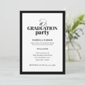 Formal Elegant Graduation Party | Photo Back Einladung (Stehend Vorderseite)