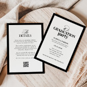 Formal Elegant Graduation Party | RSVP QR Code Einladung