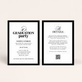 Formal Elegant Graduation Party | RSVP QR Code Einladung