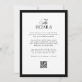 Formal Elegant Graduation Party | RSVP QR Code Einladung (Rückseite)