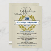Formal Elegant High School Wiedersehen Einladung (Vorne/Hinten)