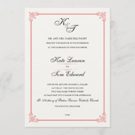 Formal Elegant Monogram | Einladung zur Hochzeit