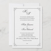 Formal Elegant Monogram | Einladung zur Hochzeit (Vorderseite)