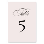 Formal Elegant Table Number Card Tischnummer (Vorderseite)