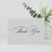 Formal Elegant Thank You Card Dankeskarte (Stehend Vorderseite)