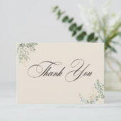 Formal Elegant Thank You Card Dankeskarte (Stehend Vorderseite)