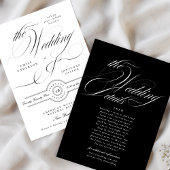 Formal Elegante Calligrafy Wedding | Details Einladung