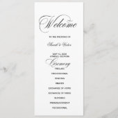 Formal Elegante doppelseitige Programmkarte Programm (Vorderseite)