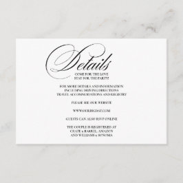 Formal Elegante Einschließungskarte Details Begleitkarte
