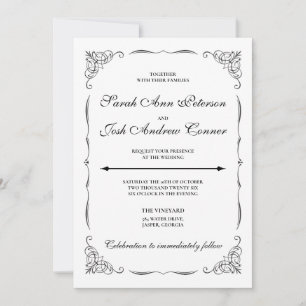 Formal Elegante Hochzeit Einladung