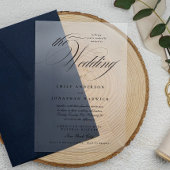 Formal Elegante Kalligrafie Tuxedo Die Hochzeit Acryleinladungen