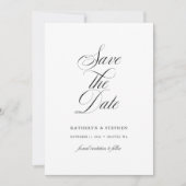 Formal elegante Kalligraphie für elegante Hochzeit Save The Date (Vorderseite)