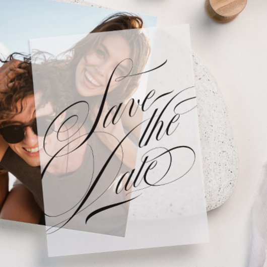 Formal Elegante Kalligraphie Schwarze Krawatte Sav Pergament Einladungen