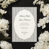 Formal Elegante klassische Schwarze Streifen Hochz Save The Date