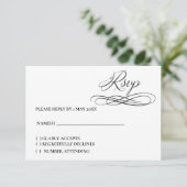 Formal Elegante RSVP-Karte RSVP Karte (Stehend Vorderseite)