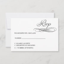 Formal Elegante RSVP-Karte