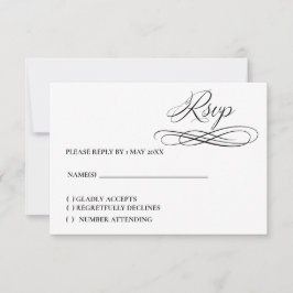 Formal Elegante RSVP-Karte RSVP Karte