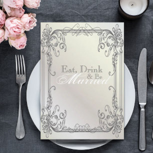 Formal elegante Wirbel Vintage Probe Abendessen Einladung