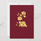 Formal Elegantes Burgundy Gold Party Einladung (Rückseite)