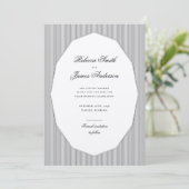 Formal Elegantes klassisches Black Stripes Foto Ho Save The Date (Stehend Vorderseite)