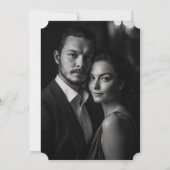 Formal Equestrian Monogram Wappen Foto Save The Date (Rückseite)