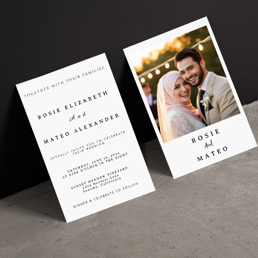 Formal Evening With Unique And Elegant Wedding Einladung