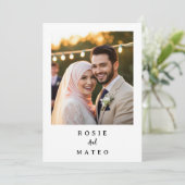 Formal Evening With Unique And Elegant Wedding Einladung (Stehend Vorderseite)