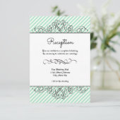 Formal floral Blüh - Empfang Einladung (Stehend Vorderseite)