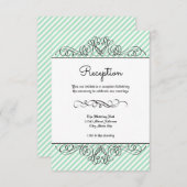 Formal floral Blüh - Empfang Einladung (Vorne/Hinten)