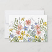 Formal Floral Crest Monogram Wedding Dankeskarte (Rückseite)