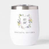 Formal Floral Monogram Crest Wedding (Vorderseite)