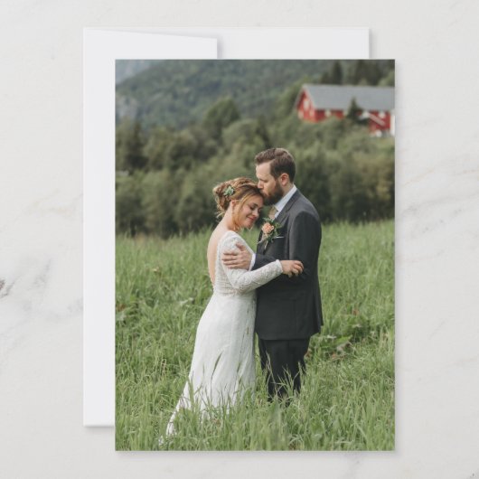 Formal Floral Monogram Crest Wedding (Rückseite)