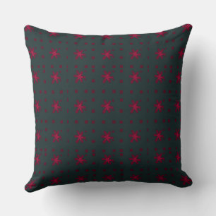 Formal Floral Square Conundrum Dark Aquamarin Gree Kissen