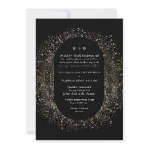 Formal Foil Black and Gold Wedding Arch