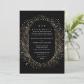 Formal Foil Black and Gold Wedding Arch Einladung (Stehend Vorderseite)