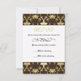 Formal für das Retro-Gold - RSVP-Karte RSVP Karte