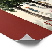 Formal Garden Courtyard Poster  Tree Lined Paths (Ecke)