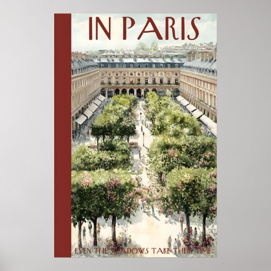 Formal Garden Courtyard Poster  Tree Lined Paths (Vorne)