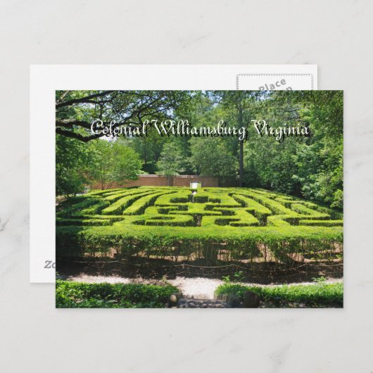 Formal Gardens Williamsburg VA Postkarte (Vorne/Hinten)