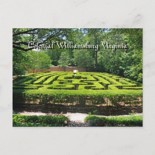 Formal Gardens Williamsburg VA Postkarte (Vorderseite)